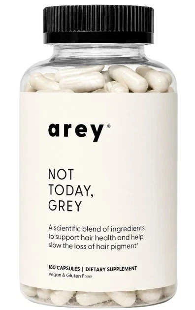 Arey Not Today Grey Hair Supplement Biotin B+D Vegan Anti-Gray | 180 Capsules US