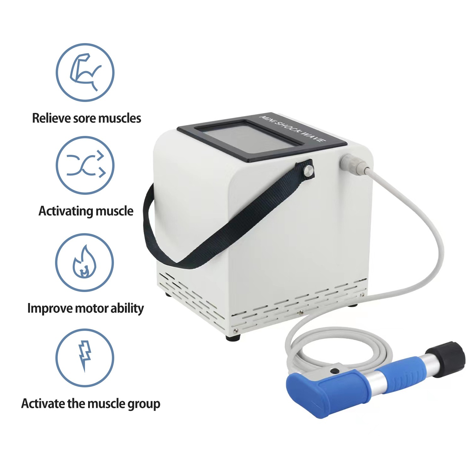 8 Bar Pneumatic ED Shockwave Therapy Machine Pain Relief Massage ED Treatment US