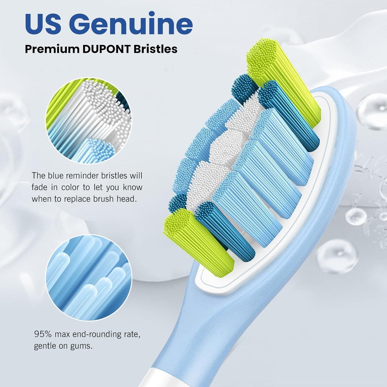 Replacement Toothbrush Heads Compatible with Phillips Sonicare Snap-on 16pc Pack