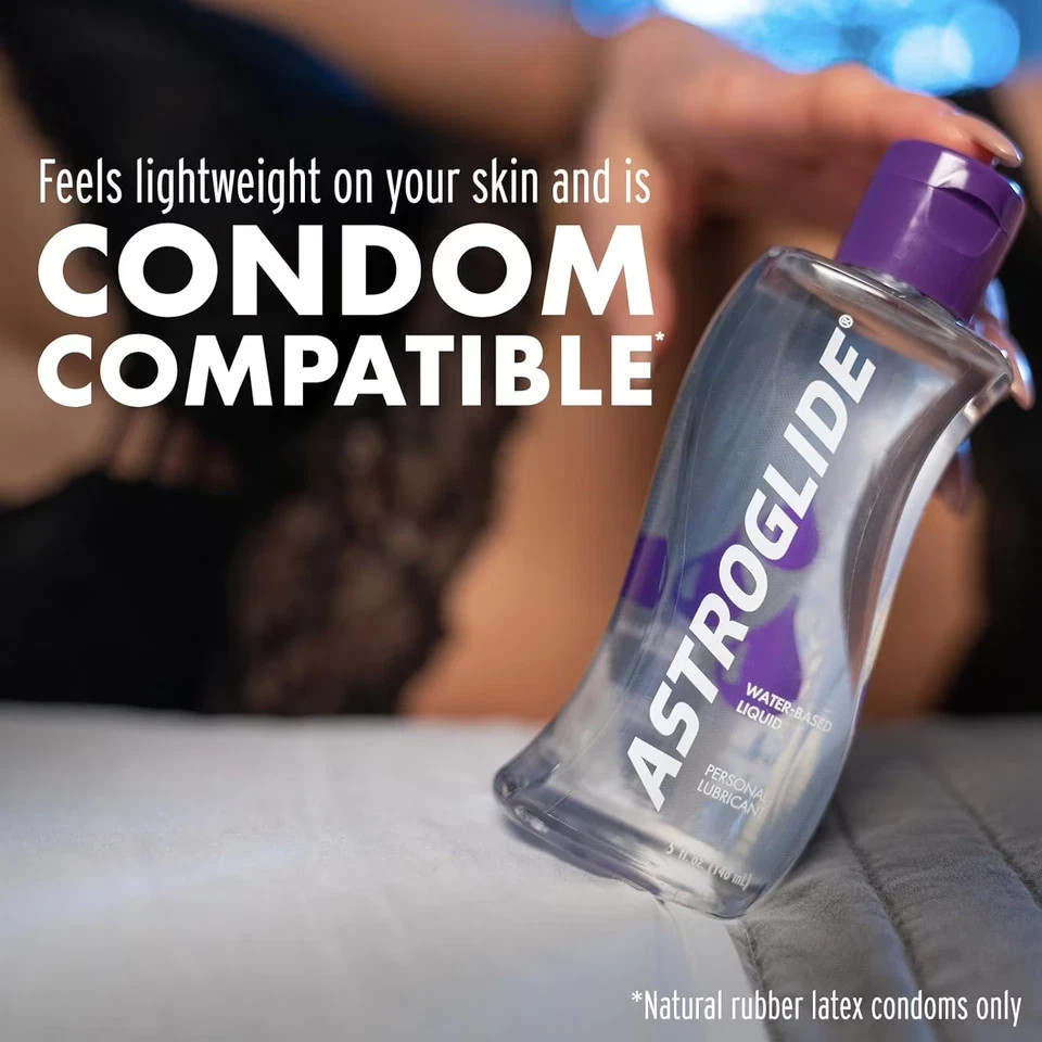 Astroglide Liquid Water Based Personal Lube Condom Compatible Lube 5 Oz