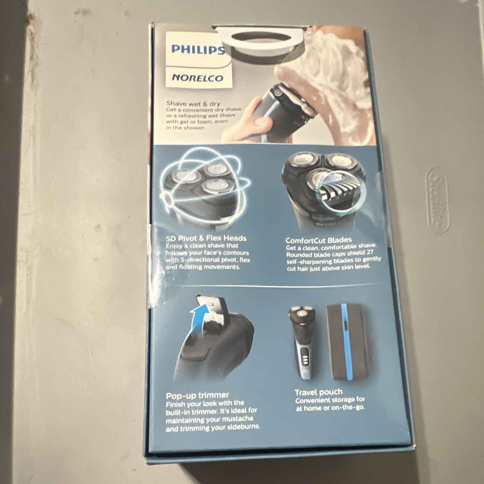 Philips Norelco Shaver 3800 Wet/Dry 3-Head Rotary Shaver Pop-Up Trimmer