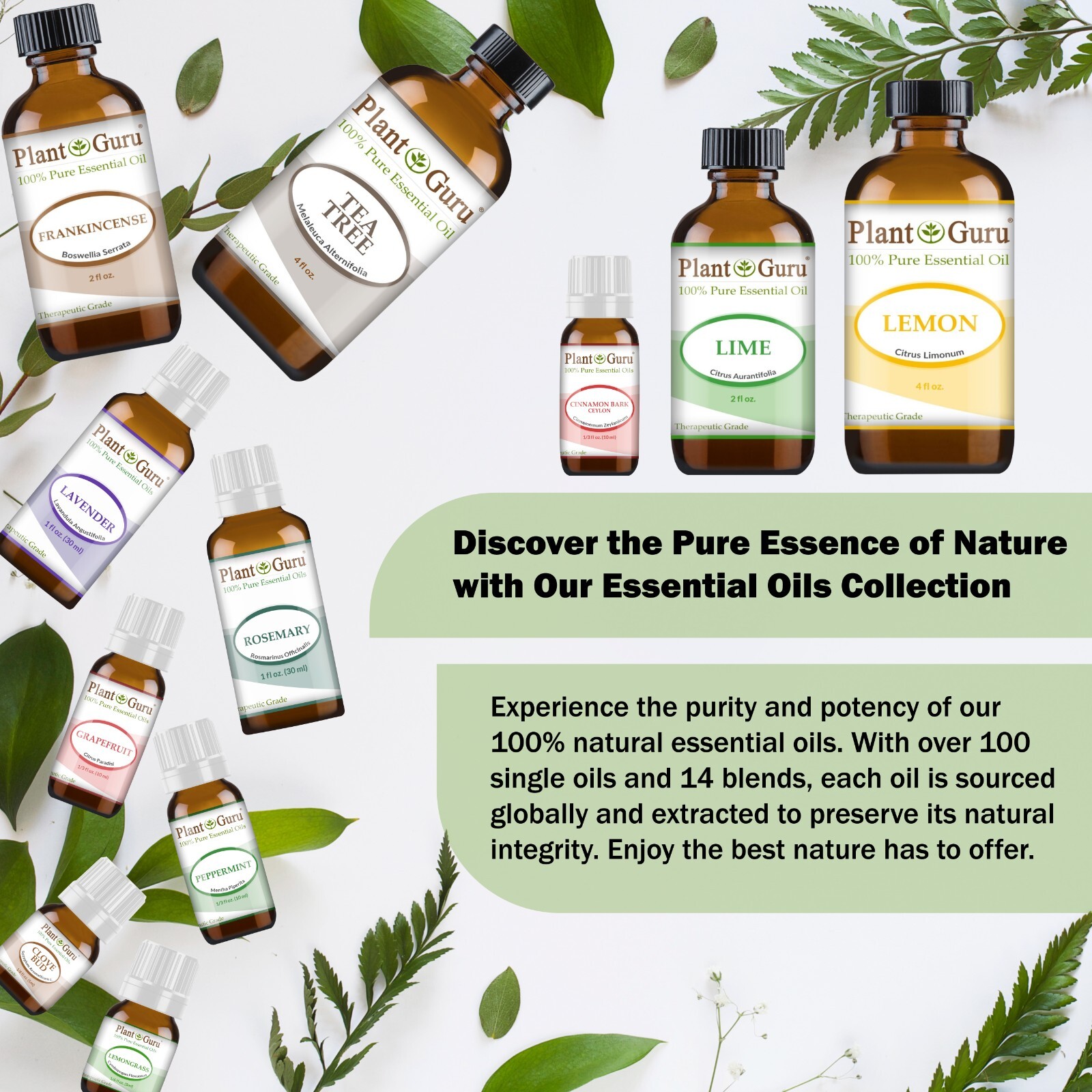 Essential Oils 4 oz. 100% Pure Natural Therapeutic Grade Aromatherapy Oil Bulk