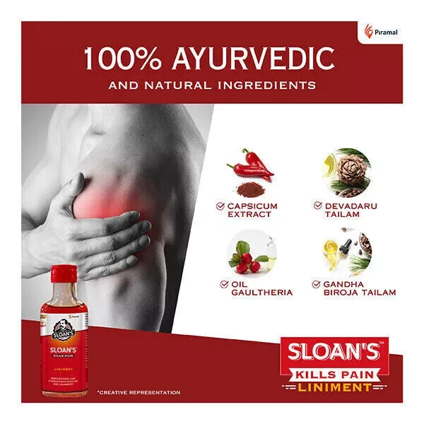 3xSloan’s Liniment Pain Killer (71ml) For Swelling Pain , Muscle Pain Joint Pain