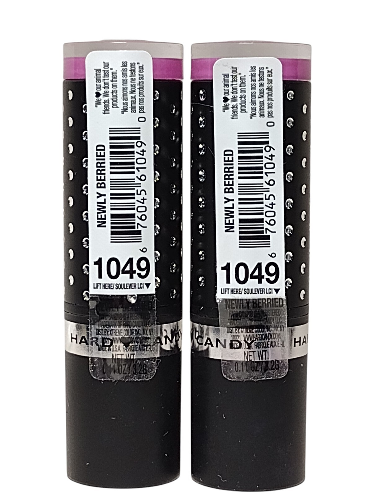 2 PACK Hard Candy FIERCE EFFECTS Matte Lipstick 1049 NEWLY BERRIED Purple 0.11oz