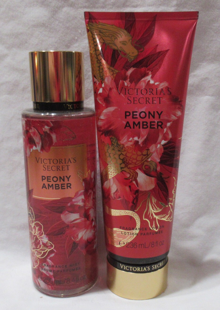 Victoria’s Secret Fragrance Mist & Lotion Set 2 Year of the Dragon PEONY AMBER