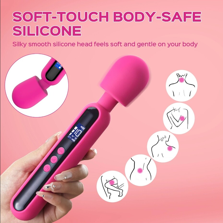 Handheld Massager Strong Vibrating Wand Full Body Therapy Motor Long Lasting