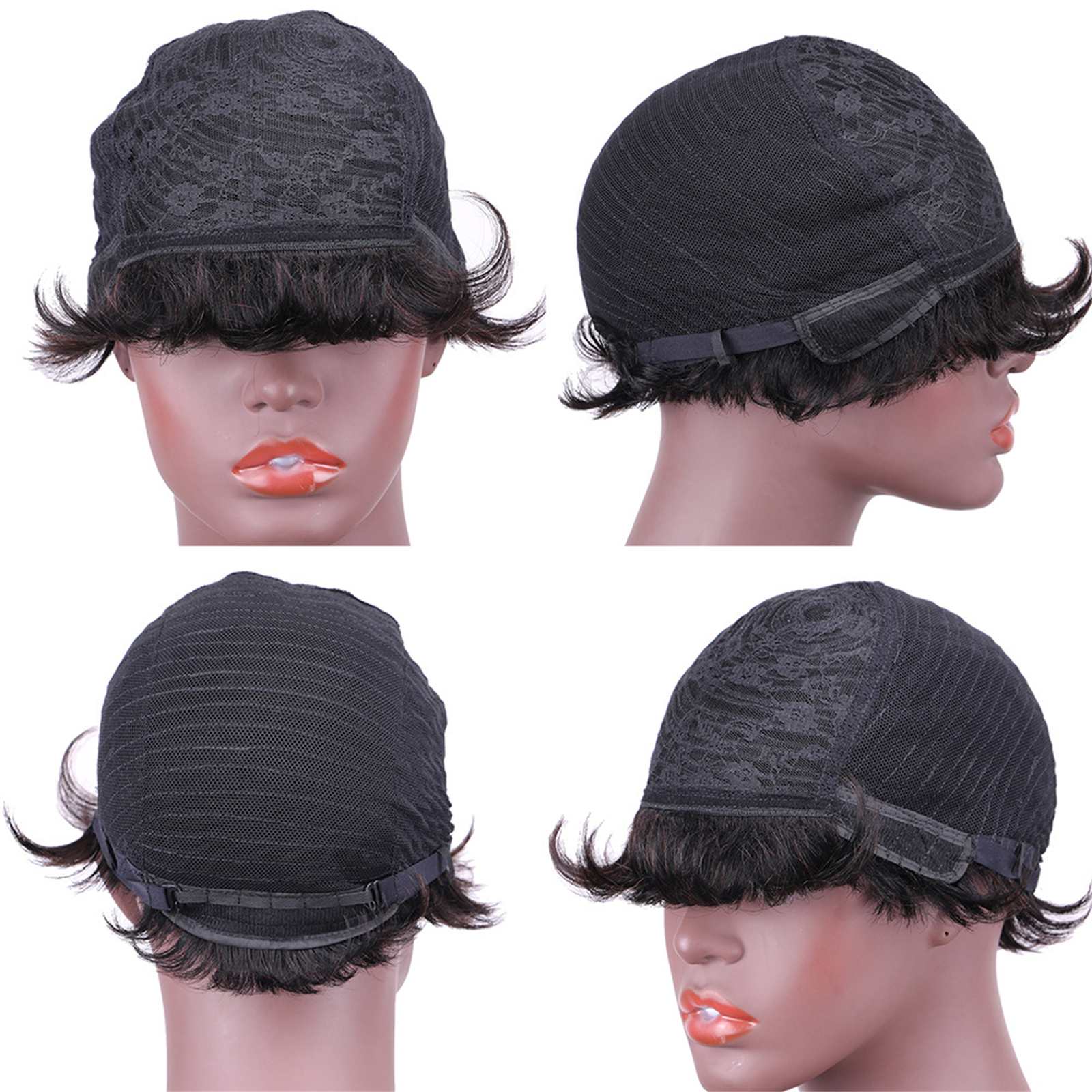 Pixie Cut Human Hair Wigs Short Pixie Wig None Lace Front Wigs Boy Cut Straight