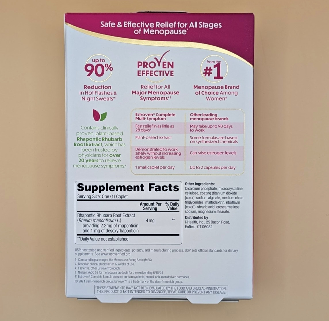 Estroven Complete Multi-Symptom Menopause Relief, 84 Caplets EXP 2027