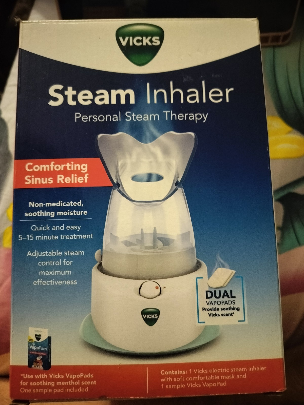 Vicks Steam Inhaler Personal Steam Therapy Comforting Sinus Relief