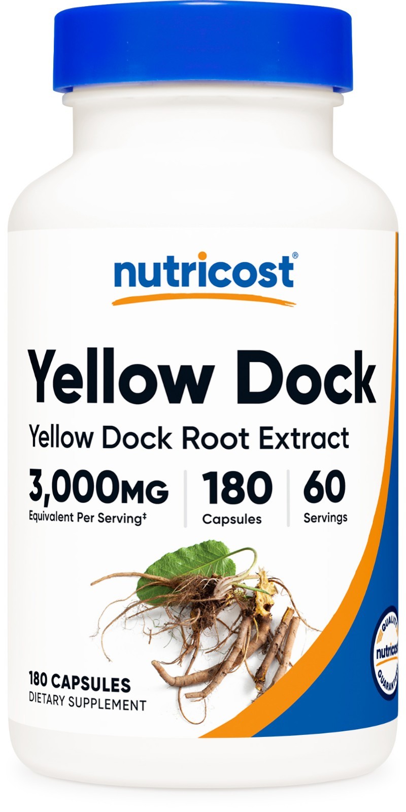 Nutricost Yellow Dock Extract (3,000mg Equivalent) 180 Capsules – 60 Servings