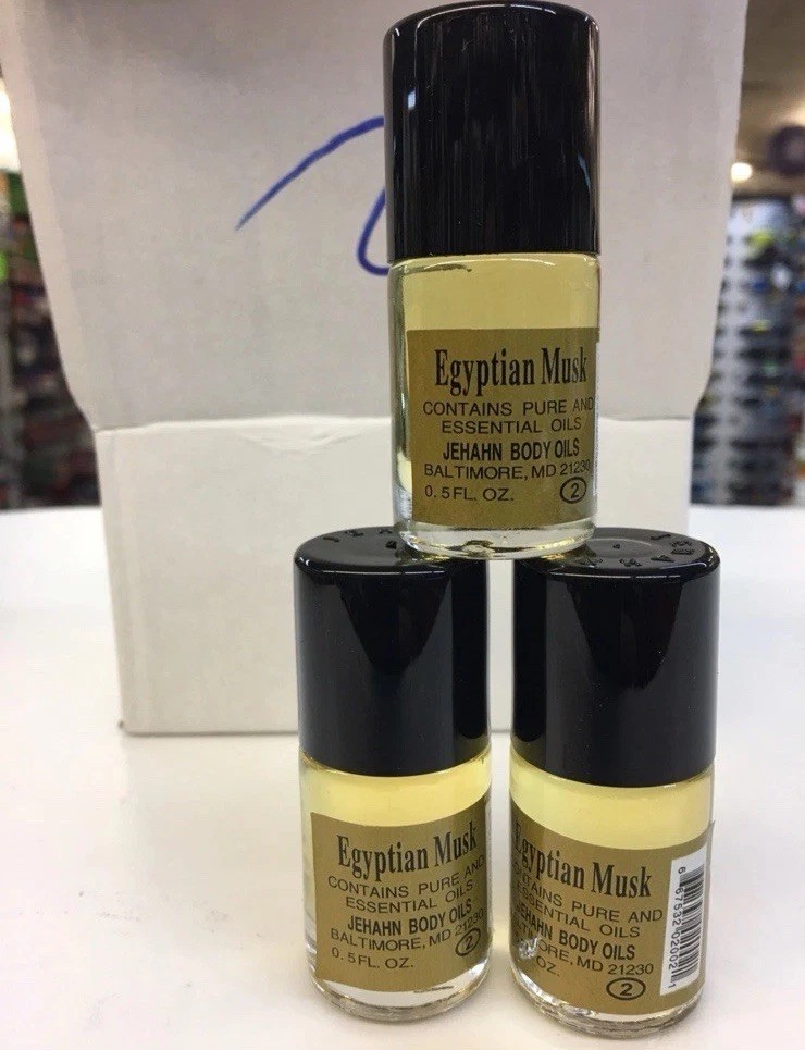 Egyptian Musk Body Oils YELLOW 3 Bottle x 1/2 oz Each Bottle,