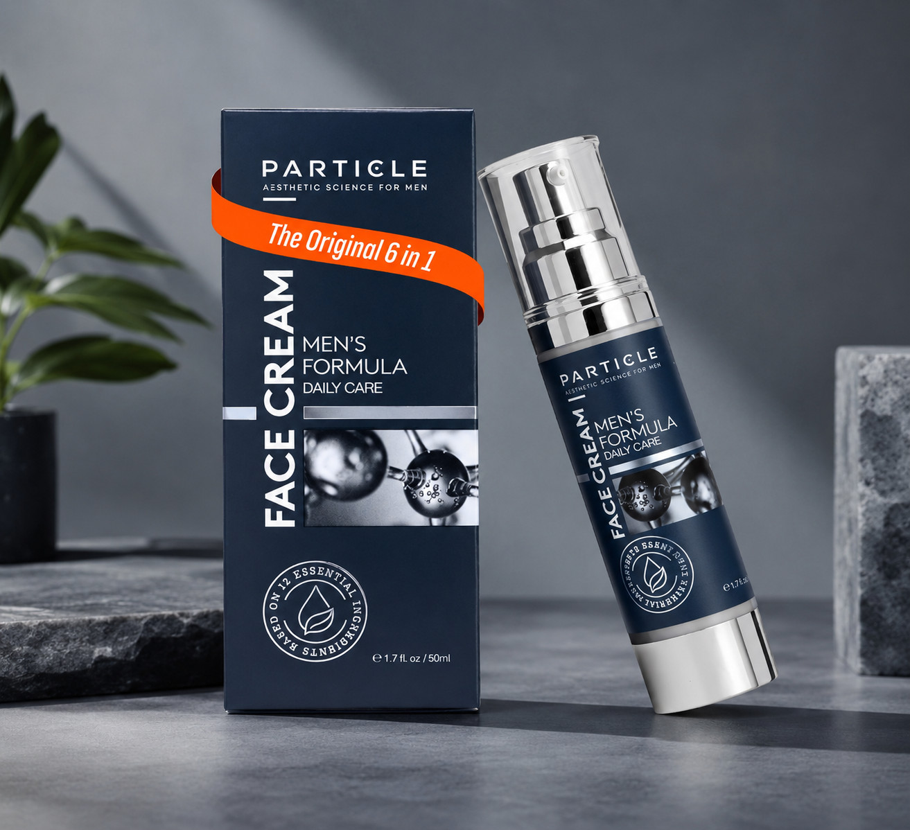 Particle Face Cream for Men 6-in-1 Anti-Aging Moisturizer 1.7 FL OZ New Sealed