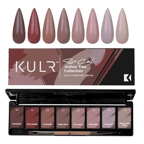 KULR Solid Cream Gel Nail Polish Collection – 8 Highly Pigmented Joshua Tree