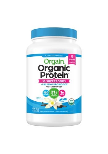 Organic Protein & Superfoods Powder — Vanilla Bean, 21g Protein, 2.7 lb