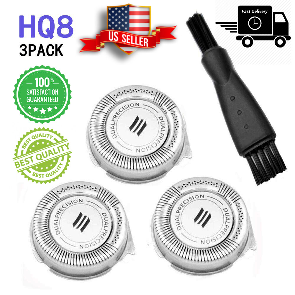 3pcs HQ8 Replacement Heads Dual Precision for Philips Norelco Shavers and blades