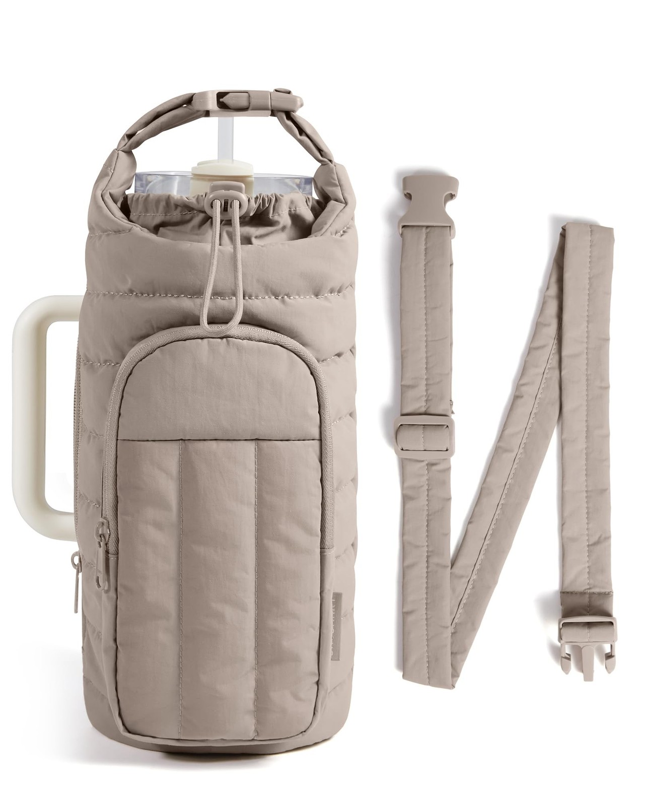 BAGSMART Water Bottle Holder Bag with Strap, 40/32 oz Crossbody Bag Gym Acces…