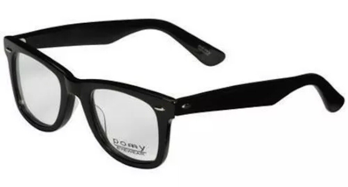 Pomy eyewear 22 Black 50-22-150 Unisex Women’s /Men’s EyeGlasses frames