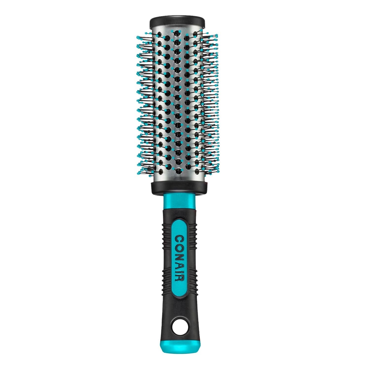 Conair Grip & Style Round Brush, Nylon Bristle Hair Brush for Blowout Styling