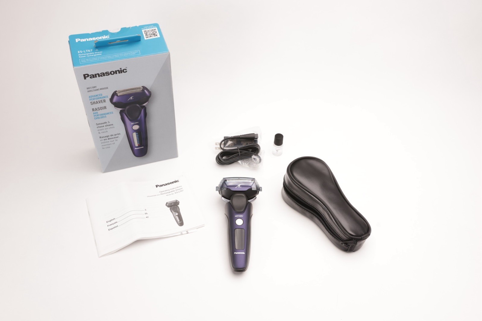 Panasonic ARC3 Wet Dry 3-Blade Electric Shaver w/ Pop-Up Trimmer ES-LT67 New