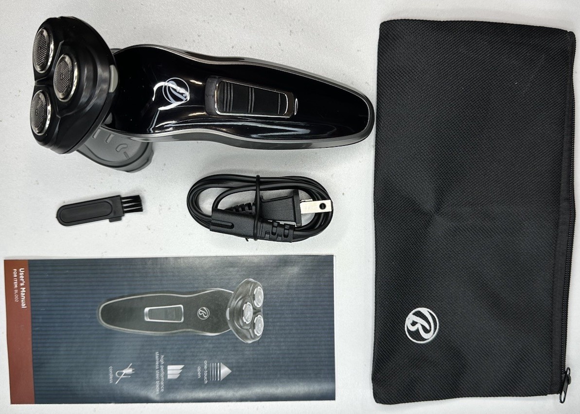 BALLY Total Fitness 3-Head Rotary Shaver Rechargeable Cordless