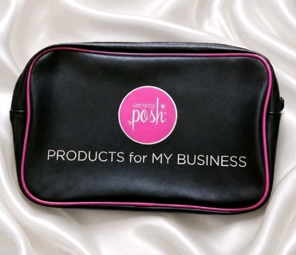 Perfectly Posh Seller Exclusive Large Travel Cosmetics Bag 11in×7in NWOT