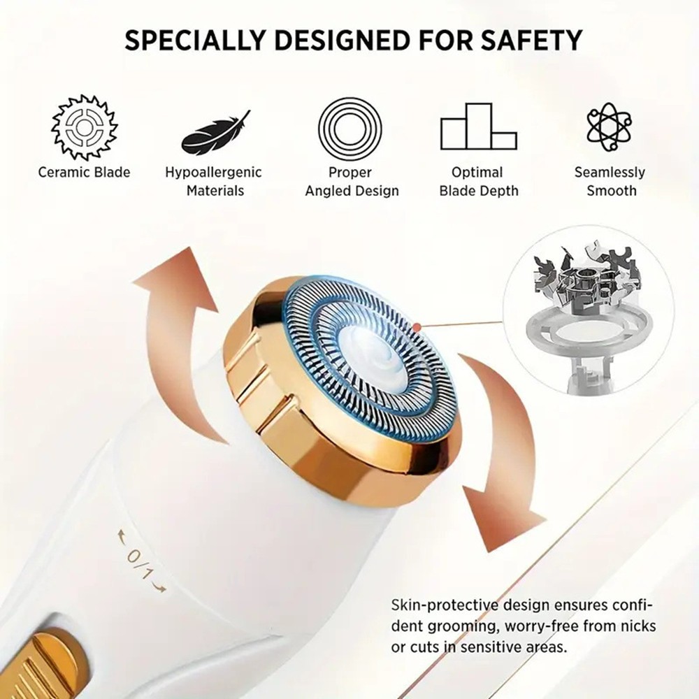 3 in 1 Multifunction USB Painless Shaver Portable Epilator Lady Hair Remover US