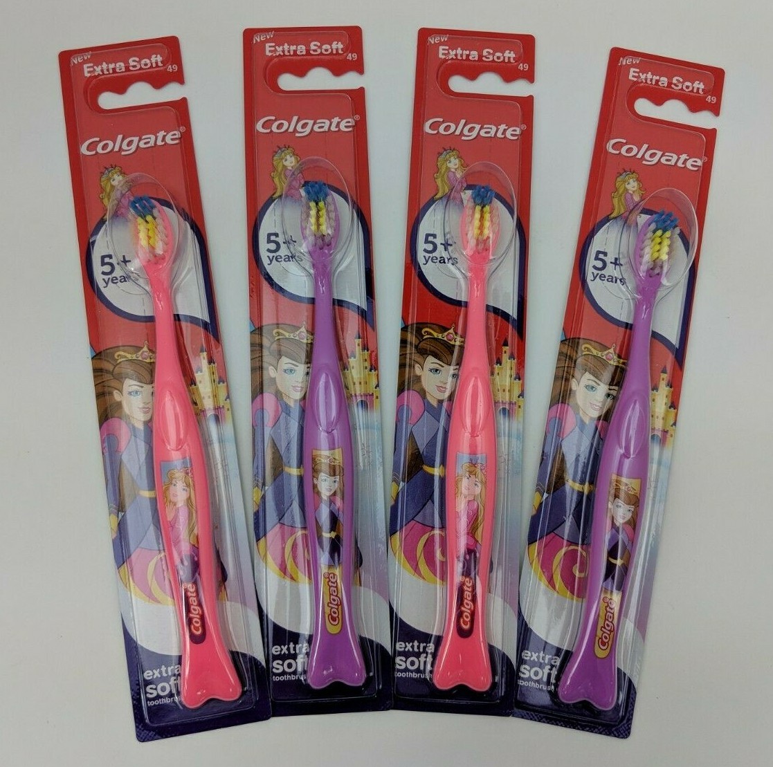 Colgate Princess Toothbrush Extra Soft 5+ years 4 pack