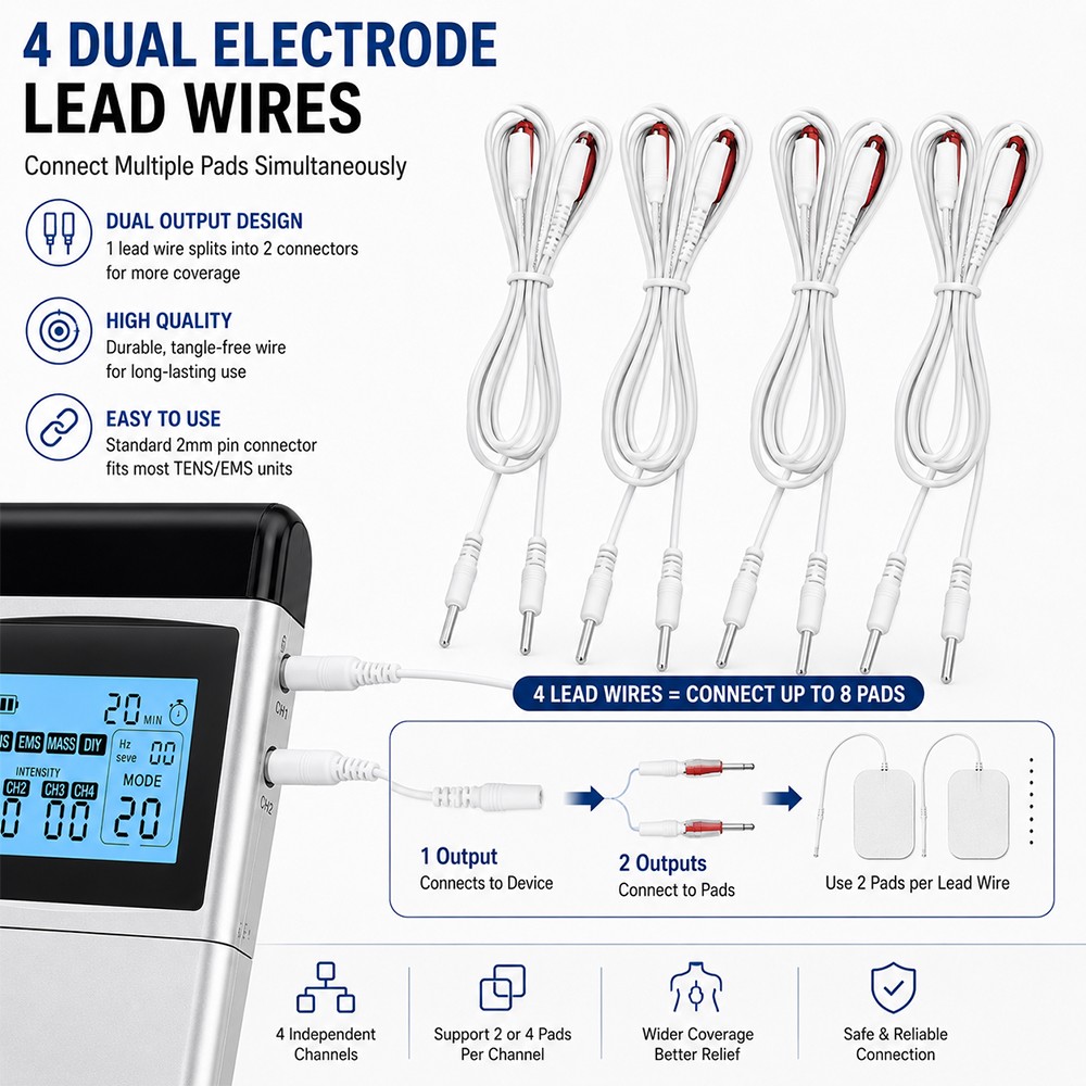 Electrical Stimulation Tens Unit 7000 Machine Muscle Massage Therapy Pain Relief