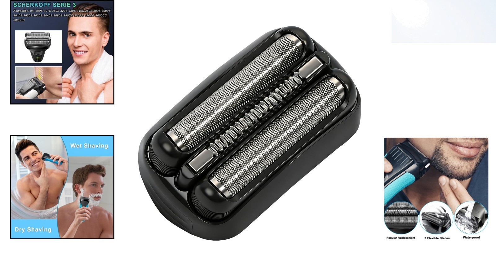 21B Series 3 Electric Replacement Shaver Head for Smooth, Irritation-Free Shaves