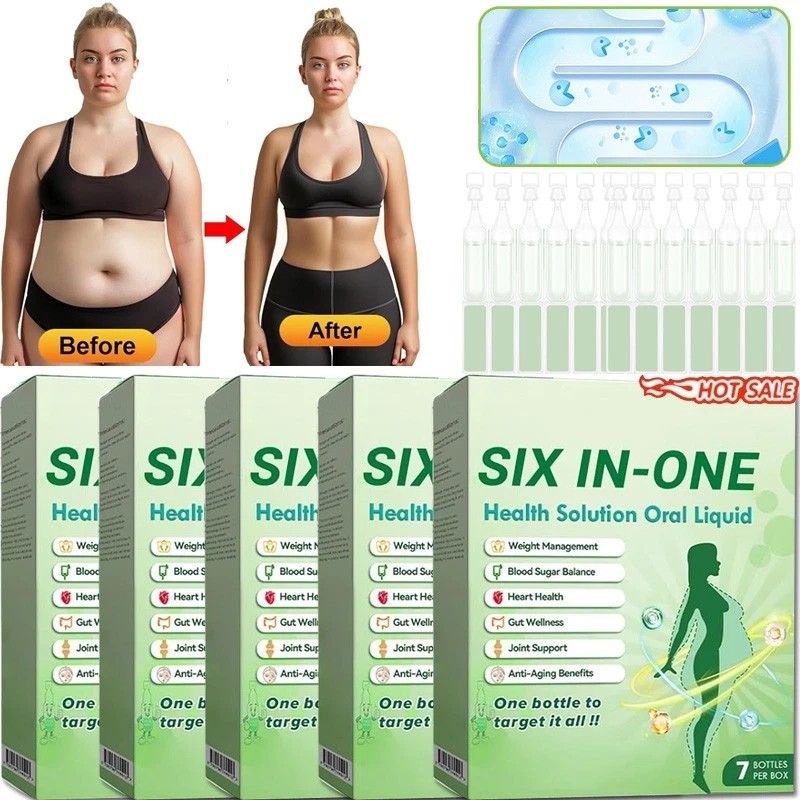 Six-in-One Health Solution Oral Liquid,one Bottle to Target It All HOT