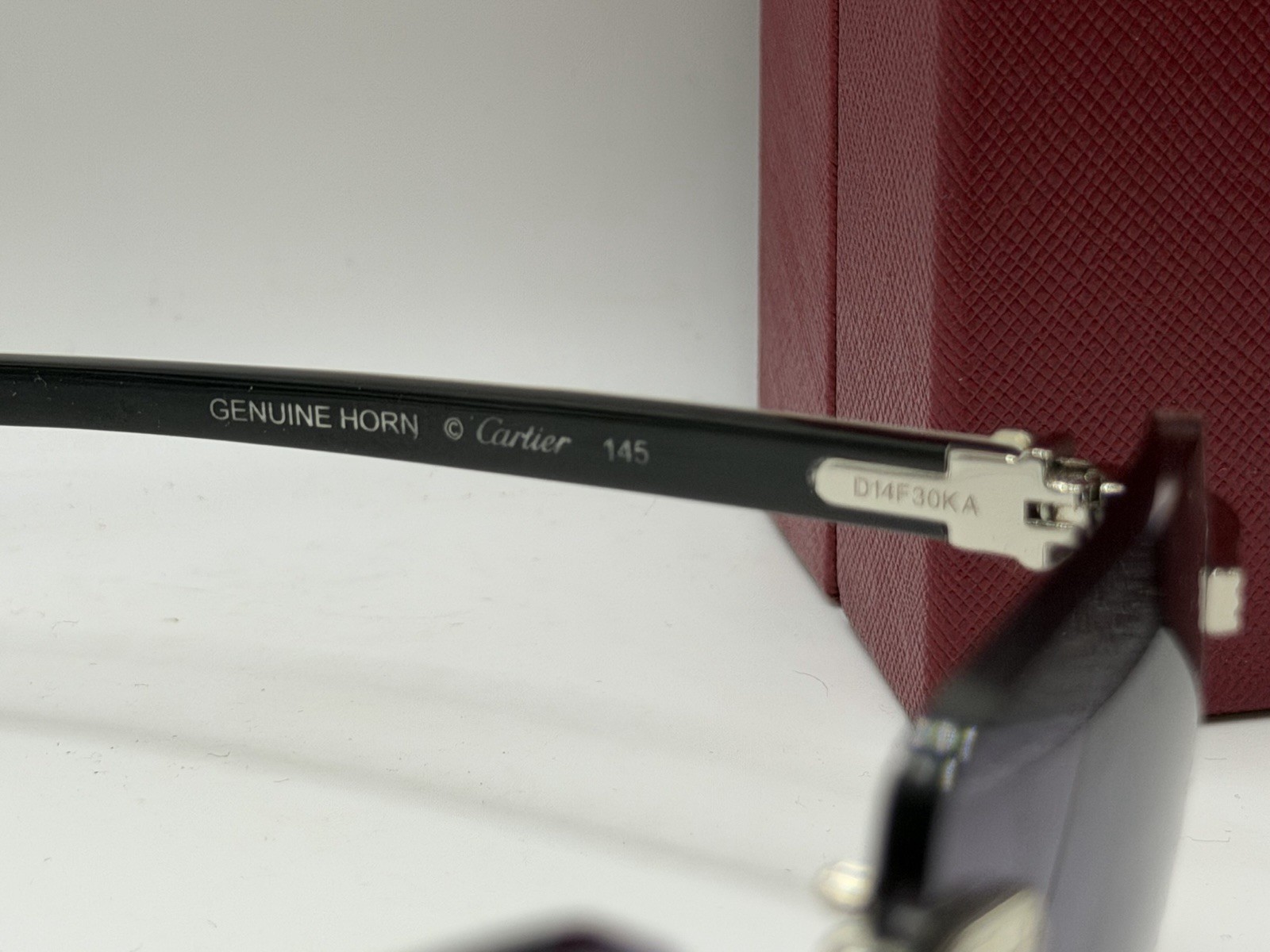Cartier Silver Buffalo CT0286O Gradient grey white Horn Sunglasses 57-17-145mm