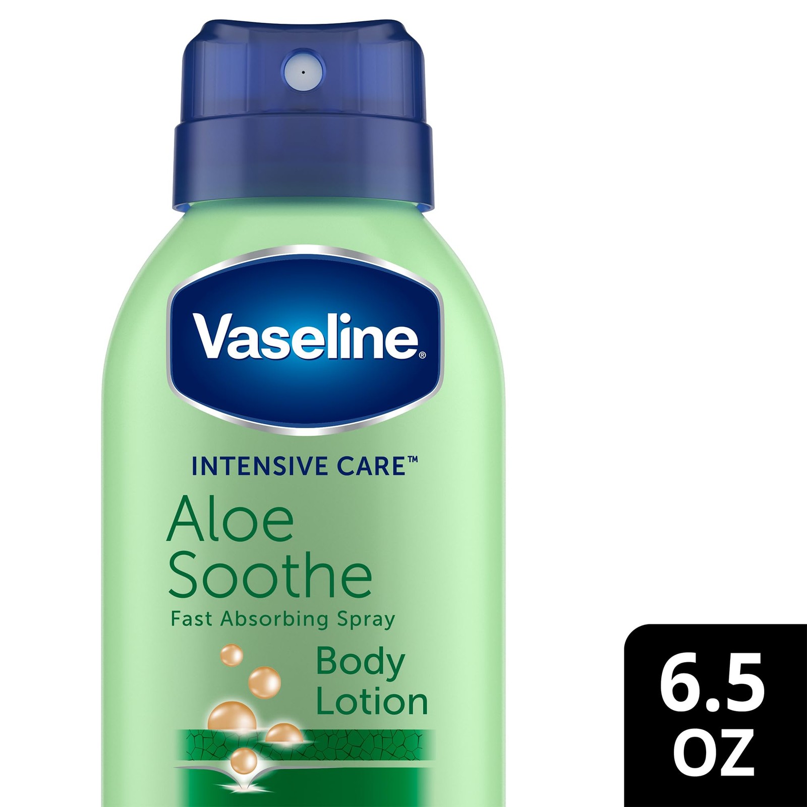 Vaseline Intensive Care Spray Moisturizer, Aloe 6.5 Ounce (Pack of 2), green