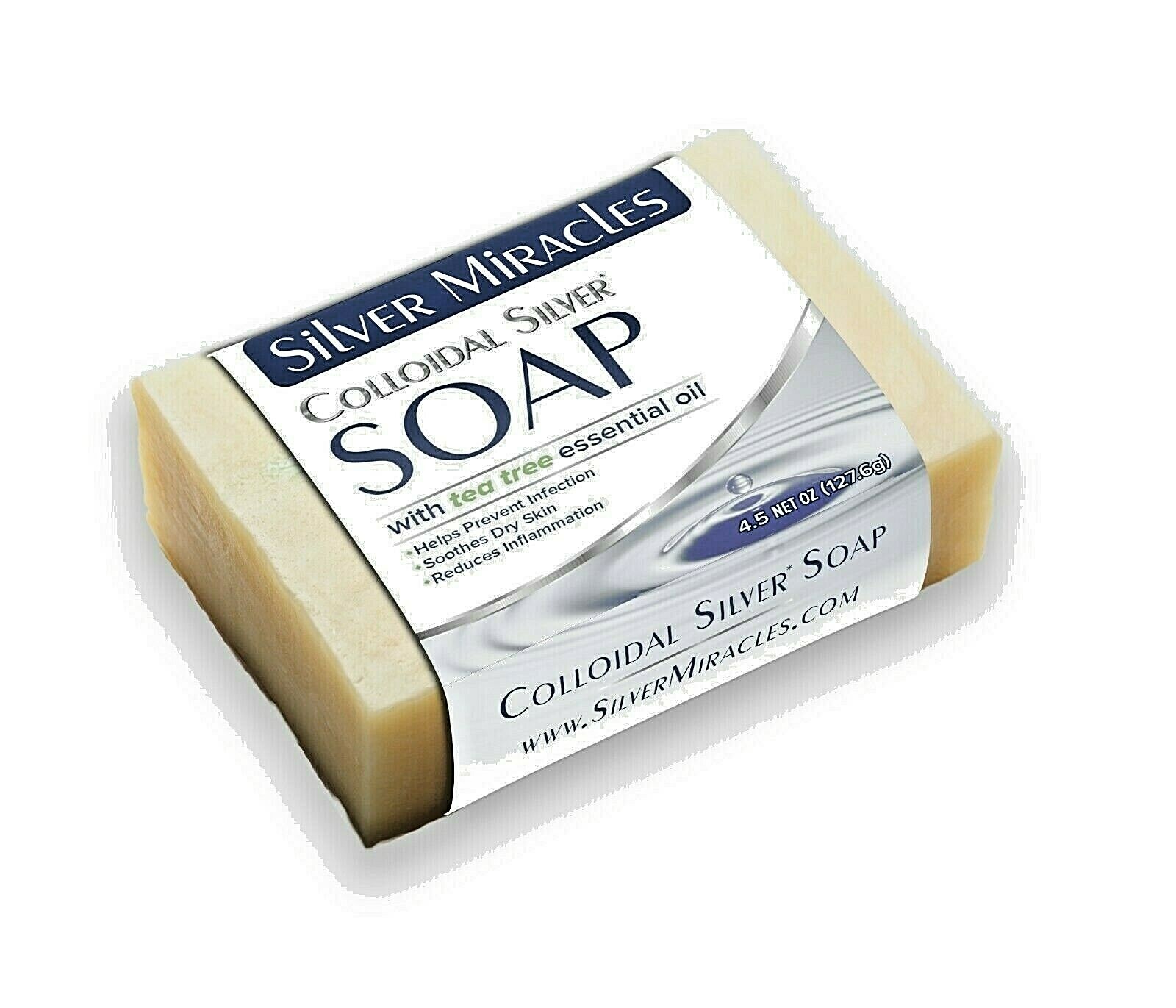 Silver Miracles Colloidal Silver Soap with Tea Tree essential oil