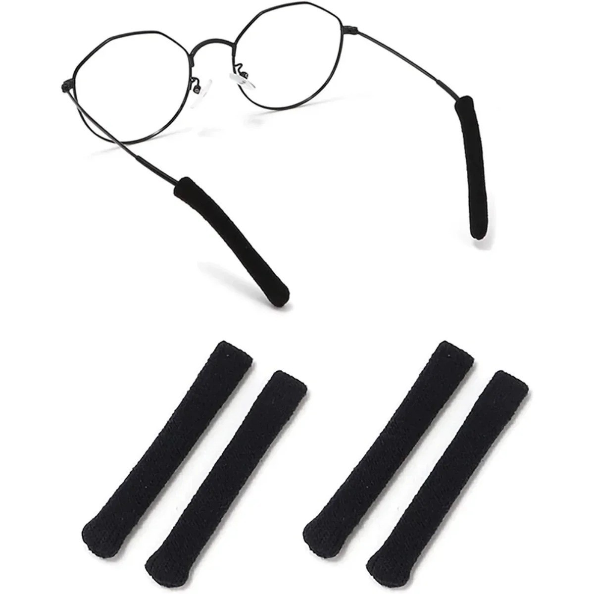 Eyeglass Arm Tip Covers Anti Slip Cotton Temple Sleeves for Glasses 1 Pair
