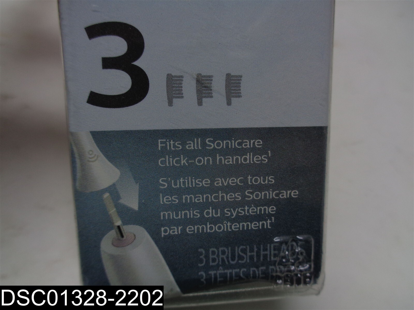 QTY=3: 075020072184 Philips Sonicare Soft Replacement Brush Head
