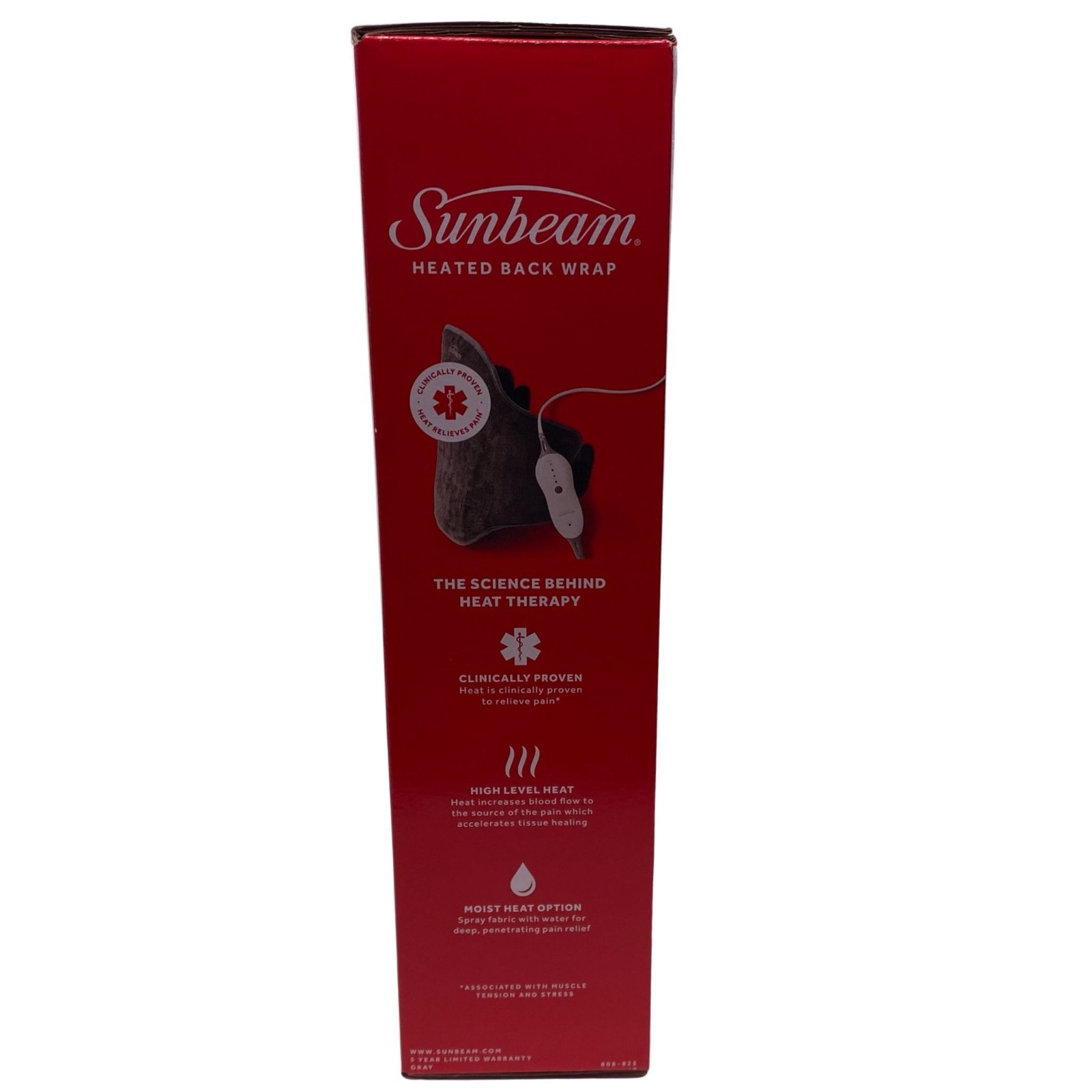 Sunbeam Heated Back Wrap Pain Relief Heating Pad 1 Pack New