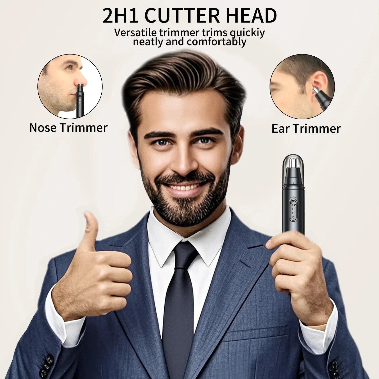 Mini Pocket Nose Hair Trimmer Portable Painless Ear And Eyebrow Clipper Waterpro