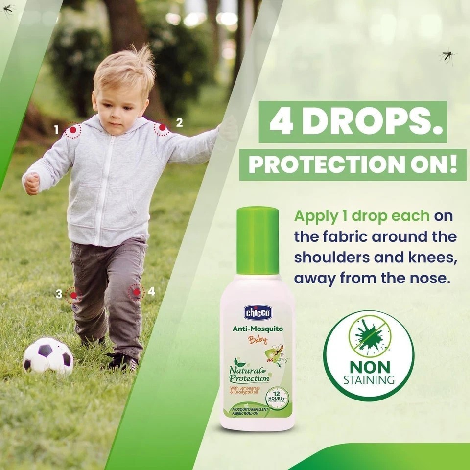 Chicco Anti-Mosquito Baby Fabric Roll-On (8ml + 8ml)