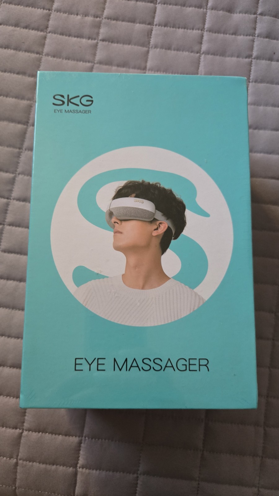 SKG E3-White Eye Massager with Heat Compression, Bluetooth Music Rechargeable