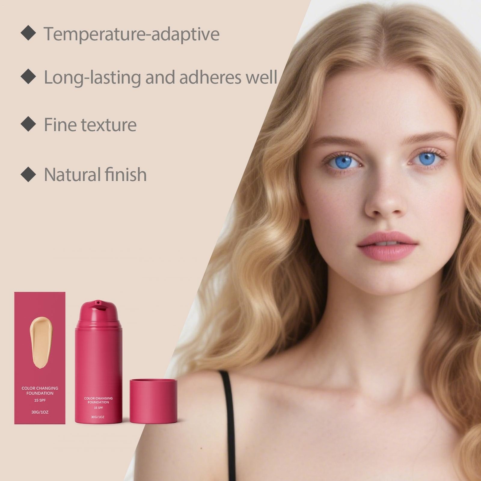 Foundation Korean, Color Changing Foundation, For All Skin Types