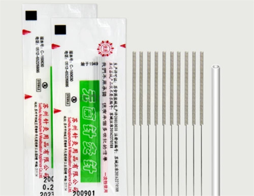HUANQIU Acupuncture Spring Handle Needles with guide tube 500 1000 massage Treat