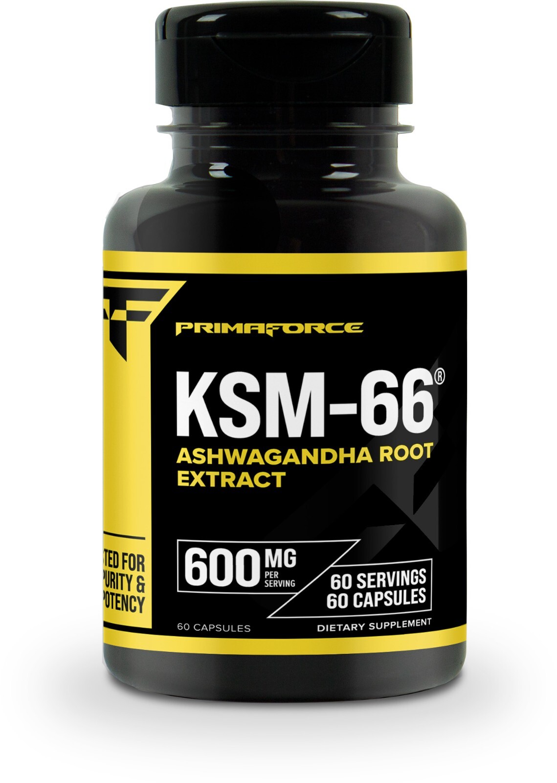 PrimaForce KSM-66 Ashwagandha Root Extract 600mg, 60 Capsules