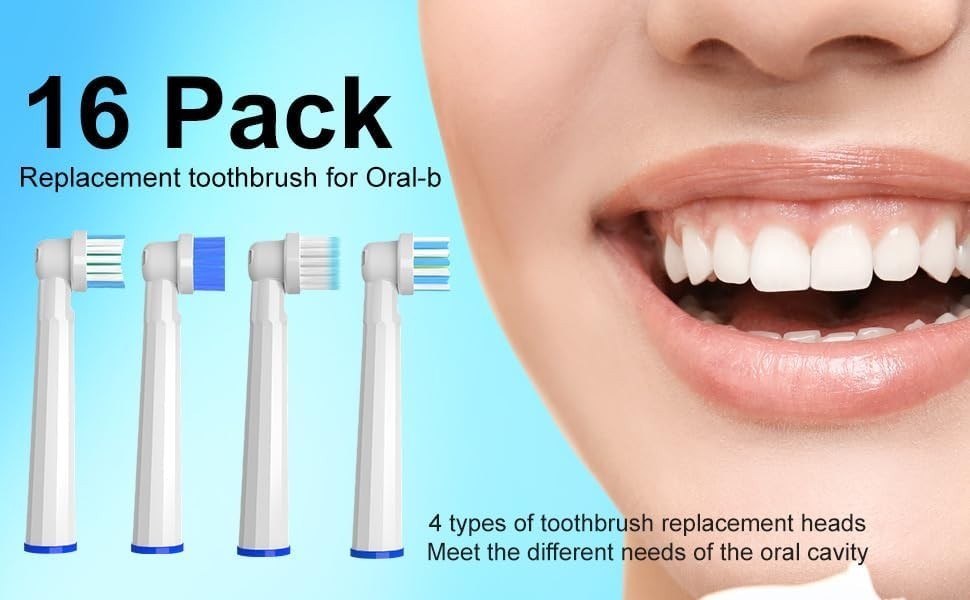 Replacement Heads Compatible with Oral B Braun Electric Toothbrush