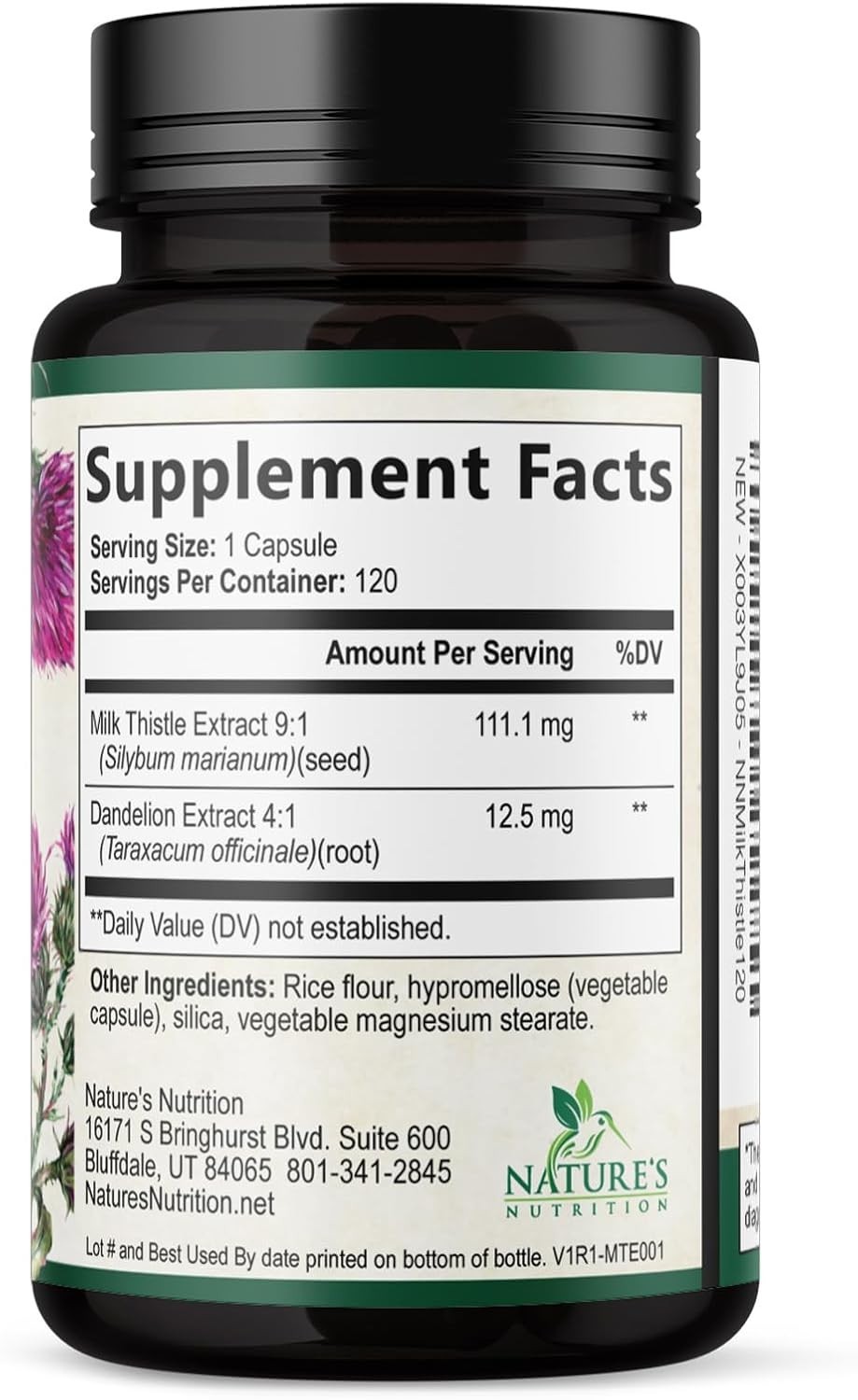 Milk Thistle Supplement – Max Strength 1000mg for Liver Cleanse Detox & Repair
