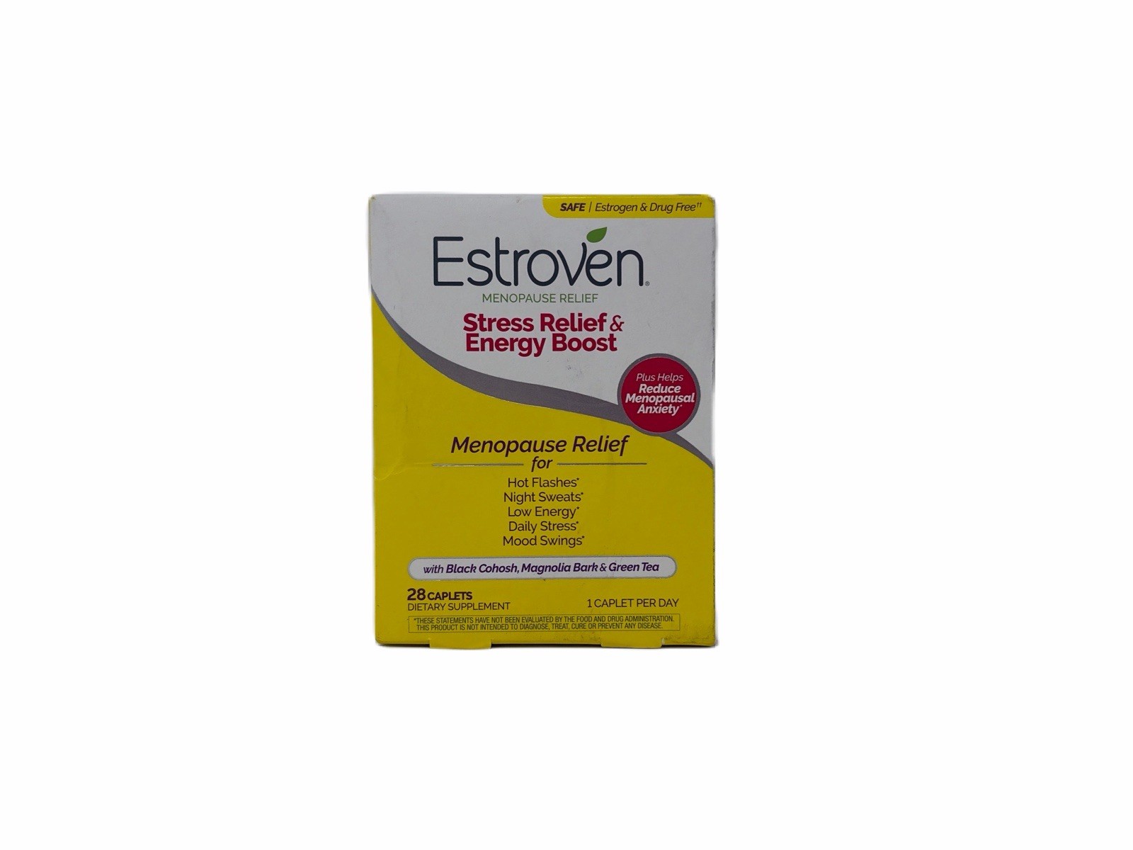 NEW Estroven Menopause Relief Stress Relief & Energy Boost Caplets 07/2027