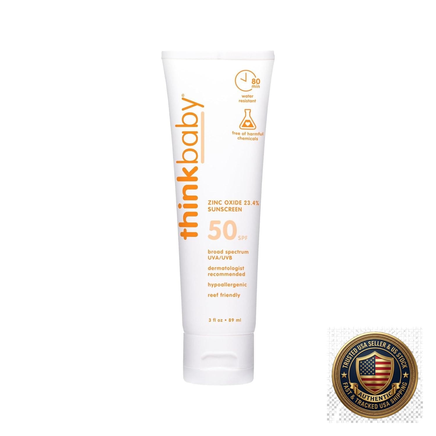 Baby Sunscreen SPF 50+ Mineral Water Resistant Broad Spectrum UVA Protection