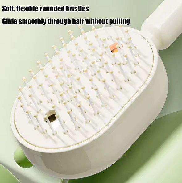 Electric Spray Air Cushion Massage Comb, Rechargeable Mist Hair Brush Easy-Clean