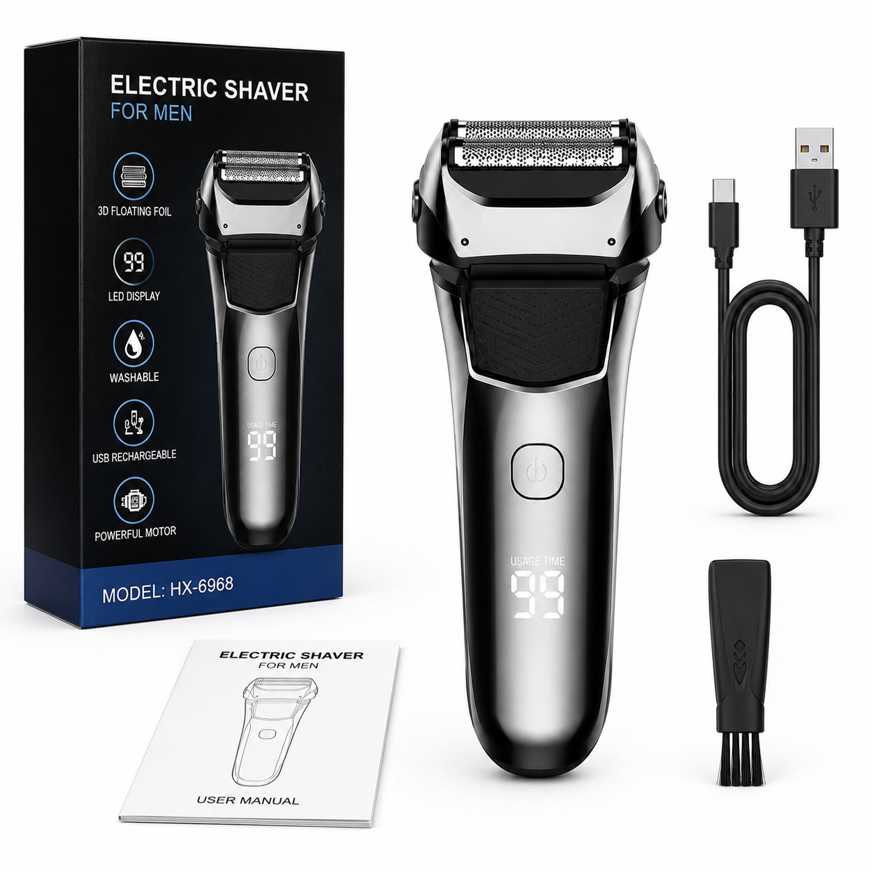 Electric Razor for Men,Shavers for Men Electric Razor Wet Dry