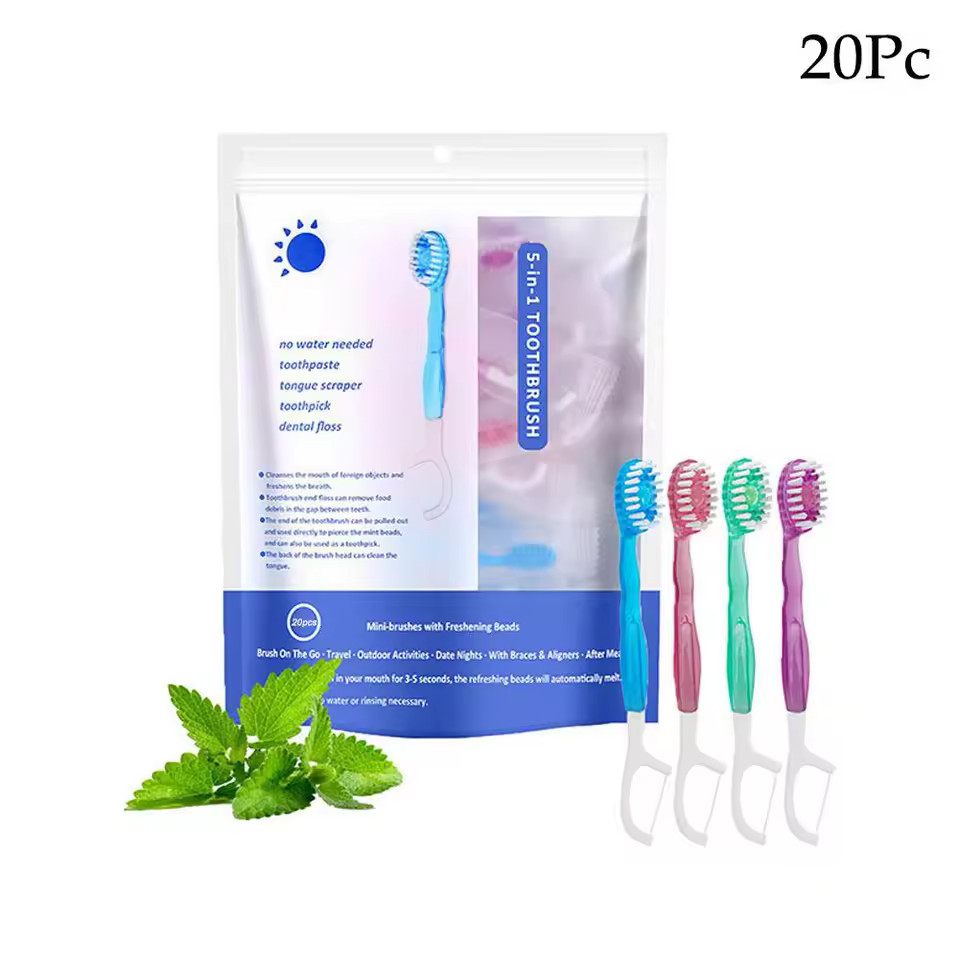 Disposable Toothbrush Exploded Beads Adults Cleaning Toothbrush Portable Travel