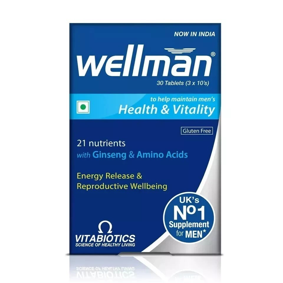 Multivitamin From Wellman For Daily Use Pack of 30 tablets free Shipping
